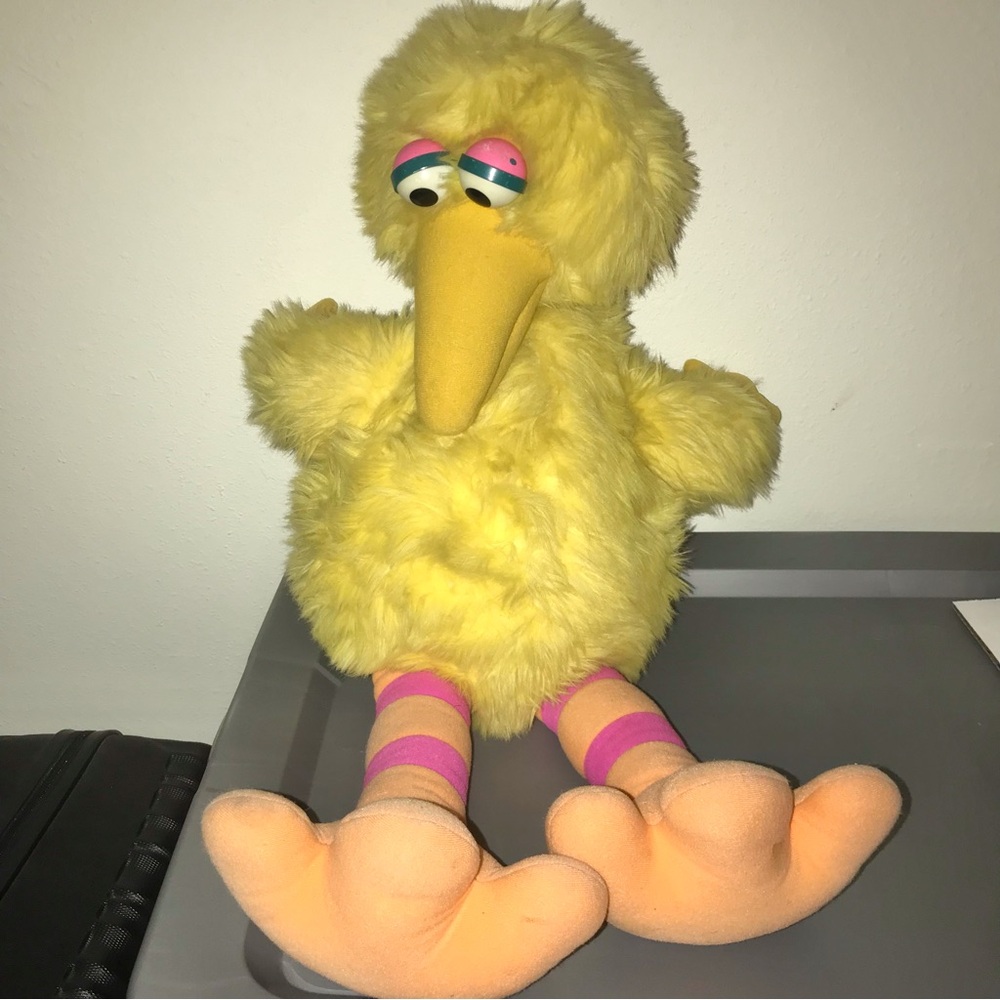 Large Big bird plush Sesame Street 31” vtg 1985 Hasbro plush